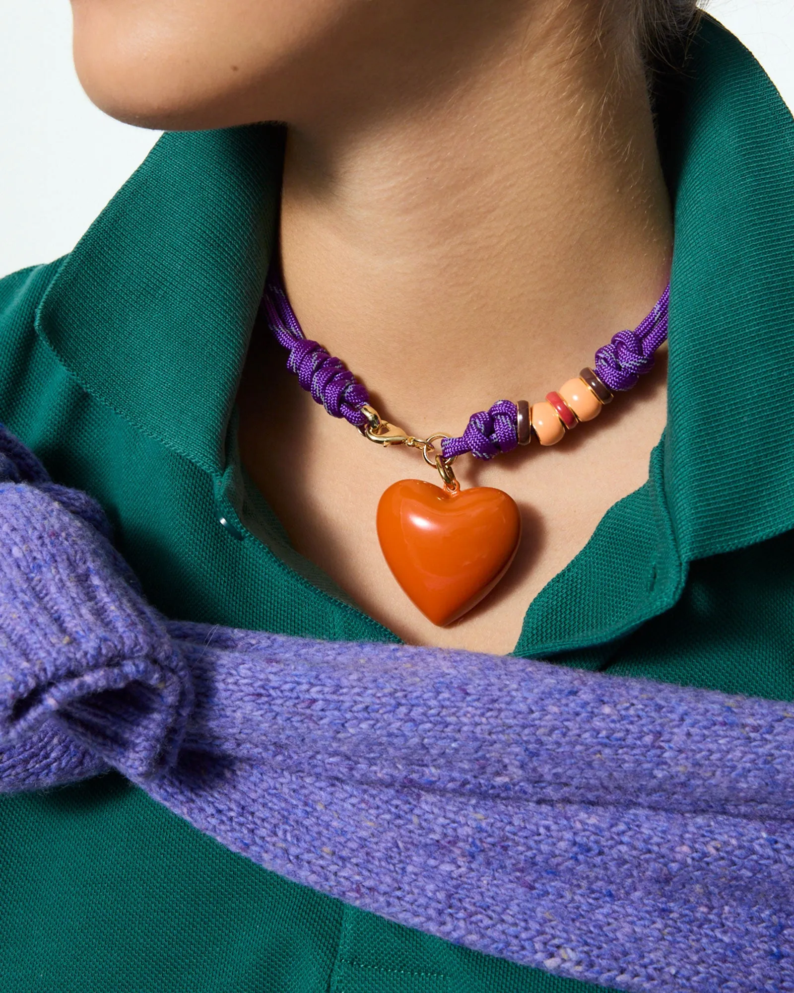 The Super Size Happy Cord Necklace sold by Roxanne Assoulin product image thumbnail 3