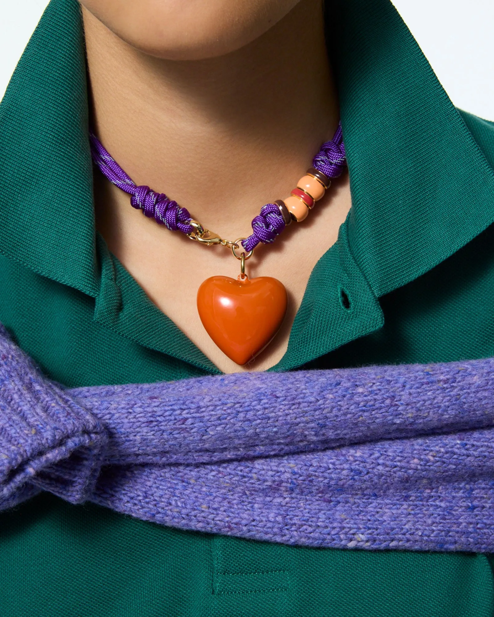 The Super Size Happy Cord Necklace sold by Roxanne Assoulin product image thumbnail 4