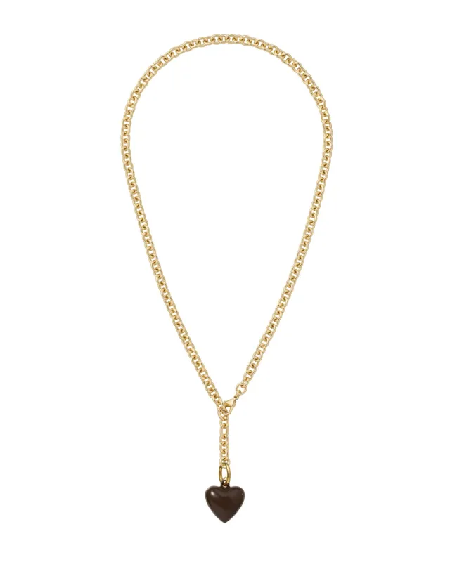 The Mini Puffy Heart Charm Necklace sold by Roxanne Assoulin