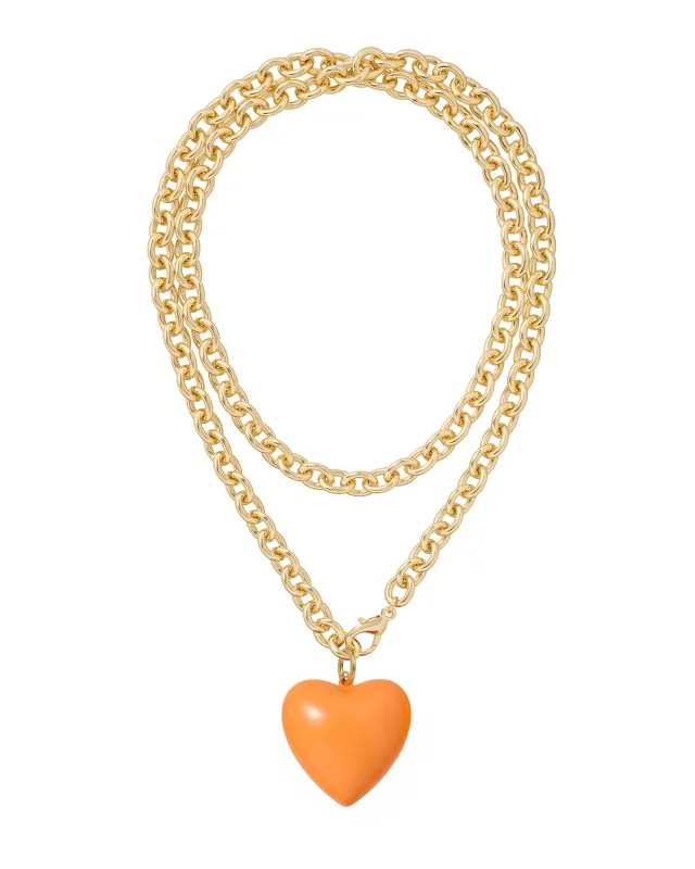 The Big Puffy Heart Charm Necklace made by Roxanne Assoulin