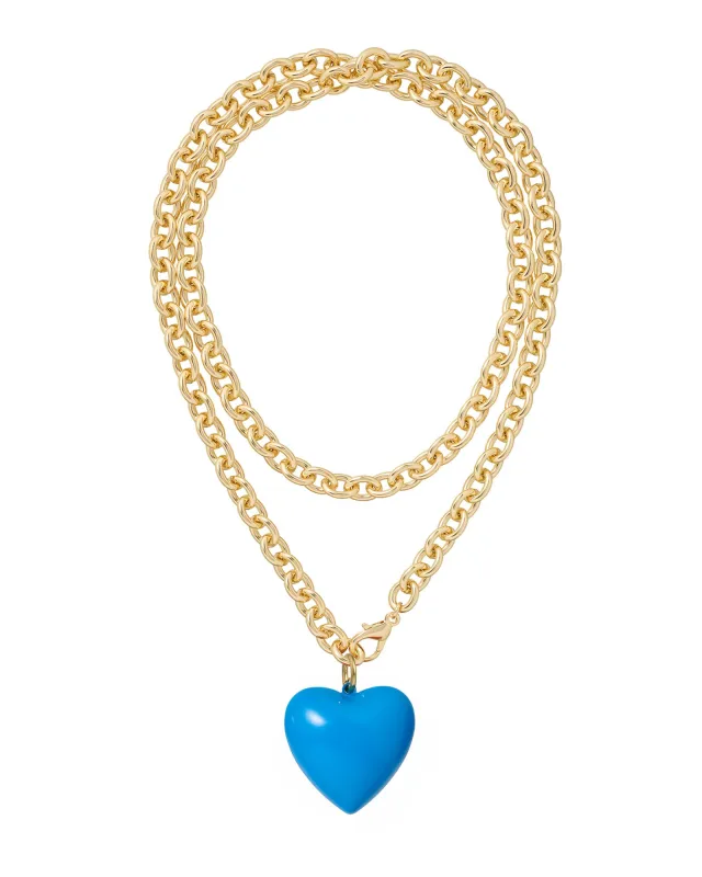 The Big Puffy Heart Charm Necklace sold by Roxanne Assoulin