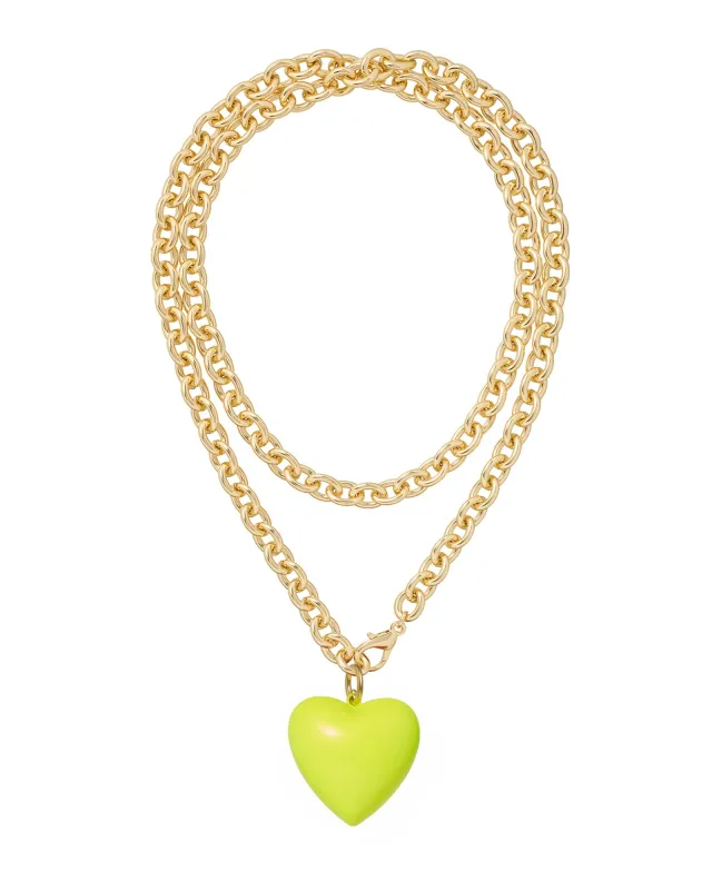 The Big Puffy Heart Charm Necklace sold by Roxanne Assoulin