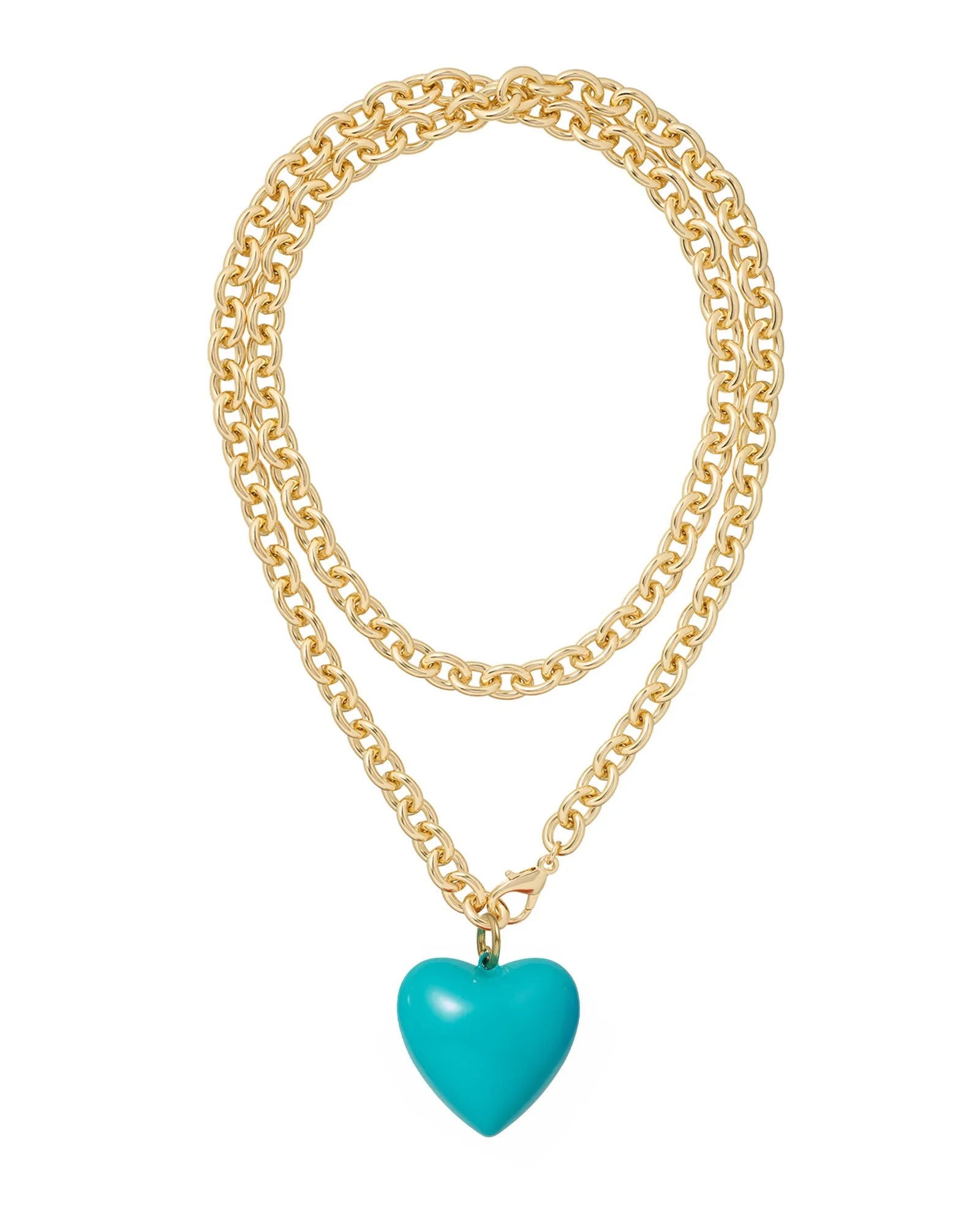 The Big Puffy Heart Charm Necklace sold by Roxanne Assoulin