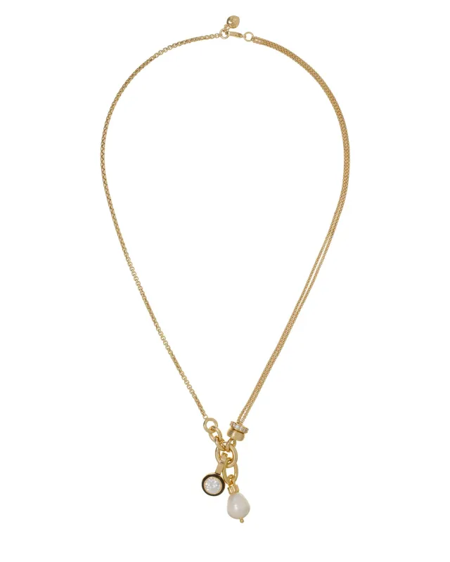 The Double Drop Cubic Pendant made by Roxanne Assoulin