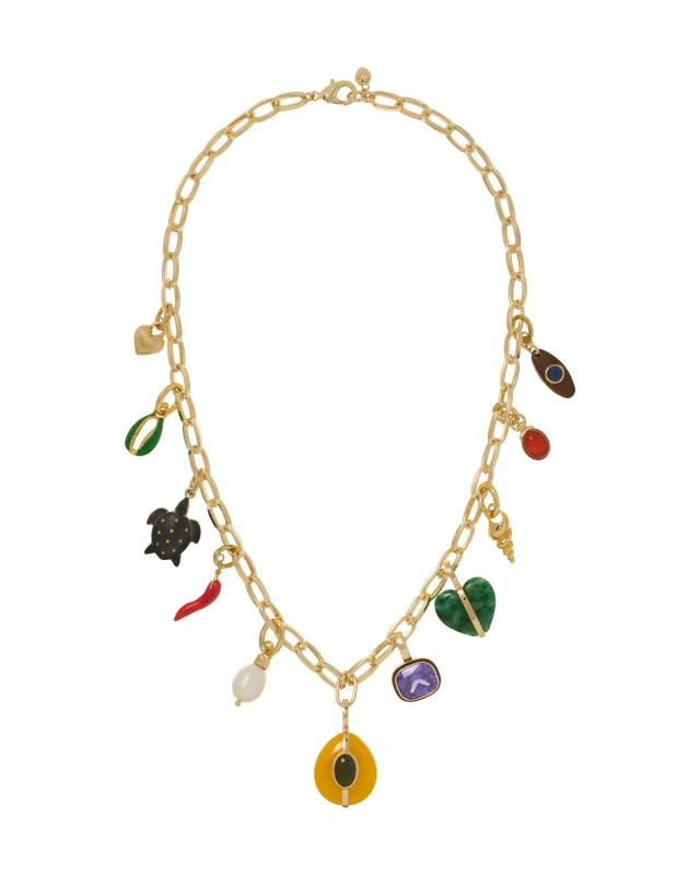 The Tiny Treasures Charm Necklace made by Roxanne Assoulin