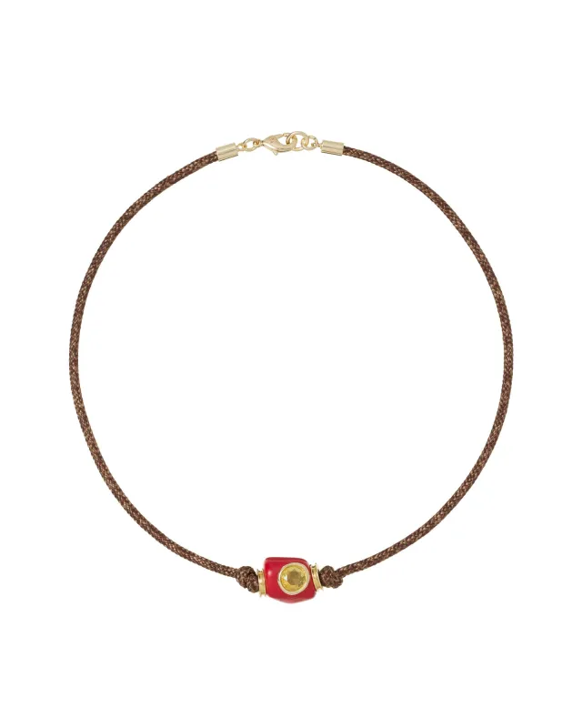 The Coral Tube Cord Necklace made by Roxanne Assoulin
