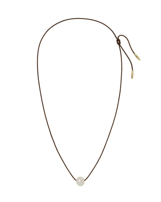 The Freshwater Pearl Tie Necklace made by Roxanne Assoulin