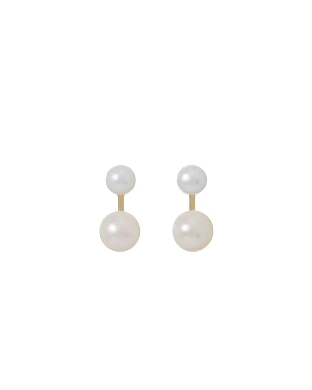 The Freshwater Pearl Floating Earrings made by SPECTRUM