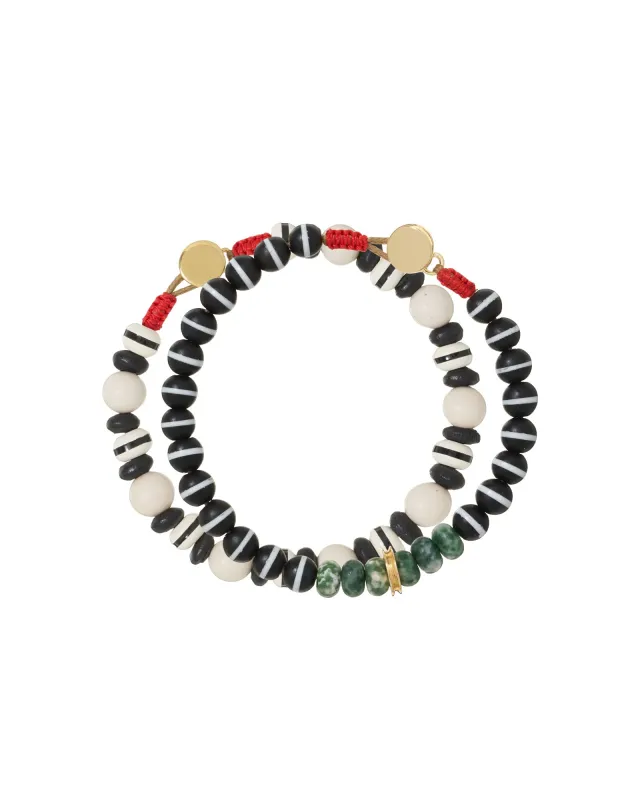 The Salt & Pepper Bracelet Duo made by Roxanne Assoulin