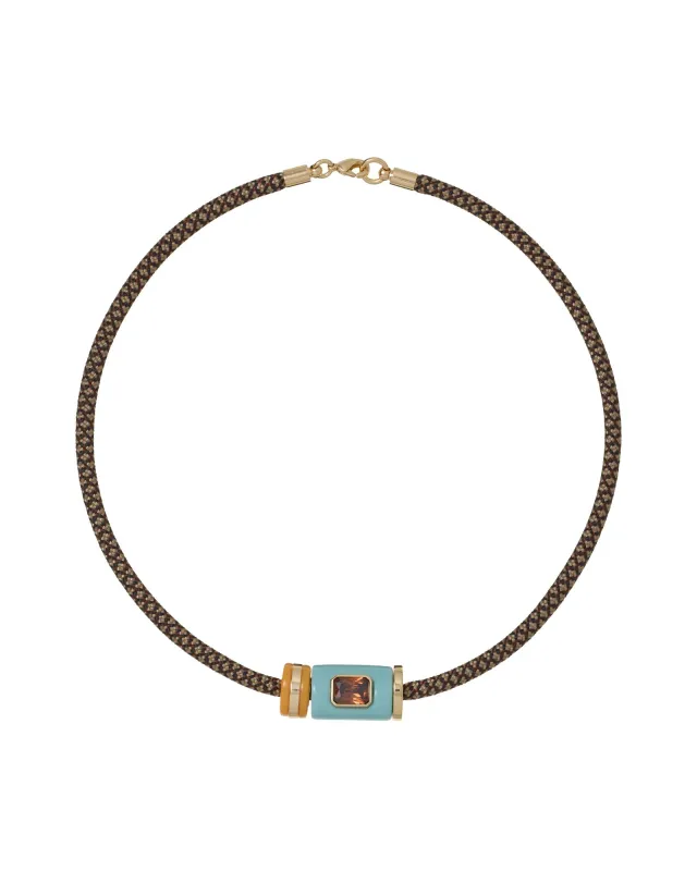 The Cylinder Cord Necklace made by Roxanne Assoulin