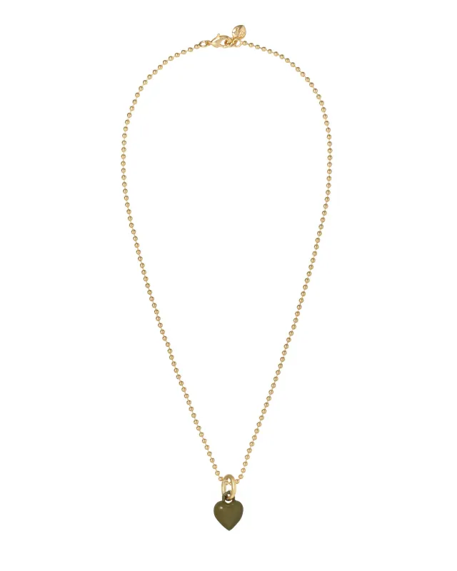 The Itsy Bitsy Puffy Heart Charm Necklace made by SPECTRUM