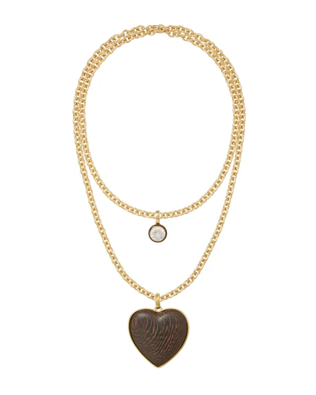 The Big Simple Wood Heart Pendant made by Roxanne Assoulin