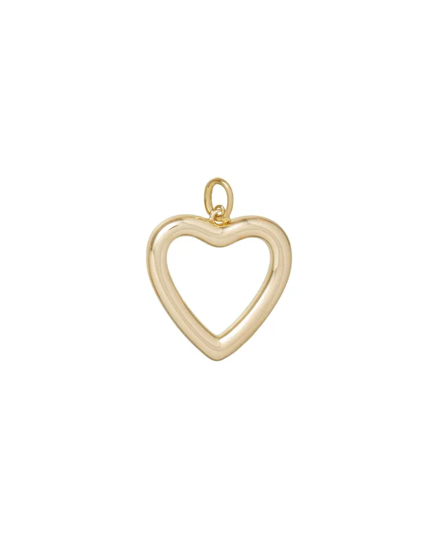 The Very Big Puffy Open Heart Charm made by Roxanne Assoulin