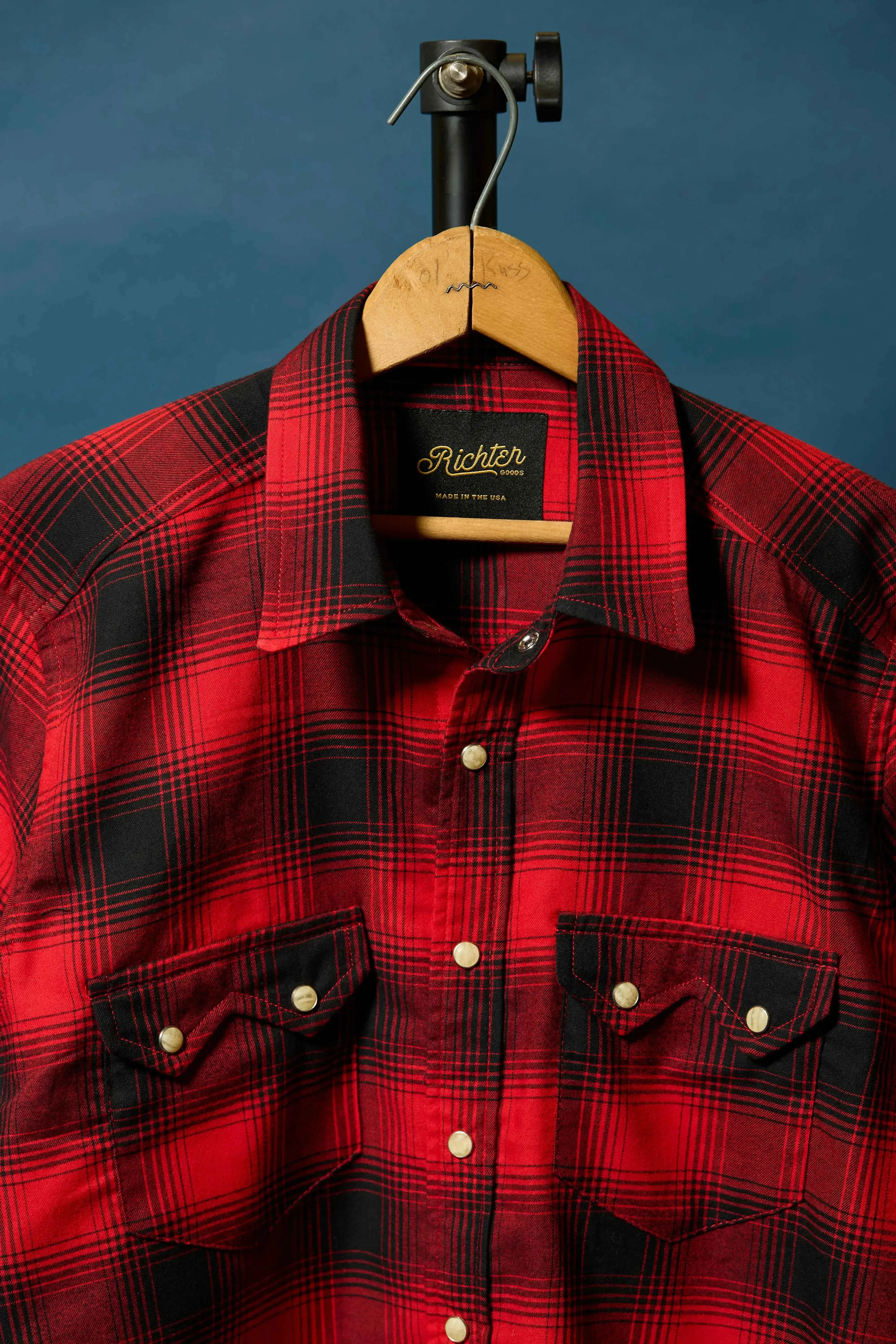 Alpine Super Soft Western Flannel in Red & Black Plaid sold by Richter Goods