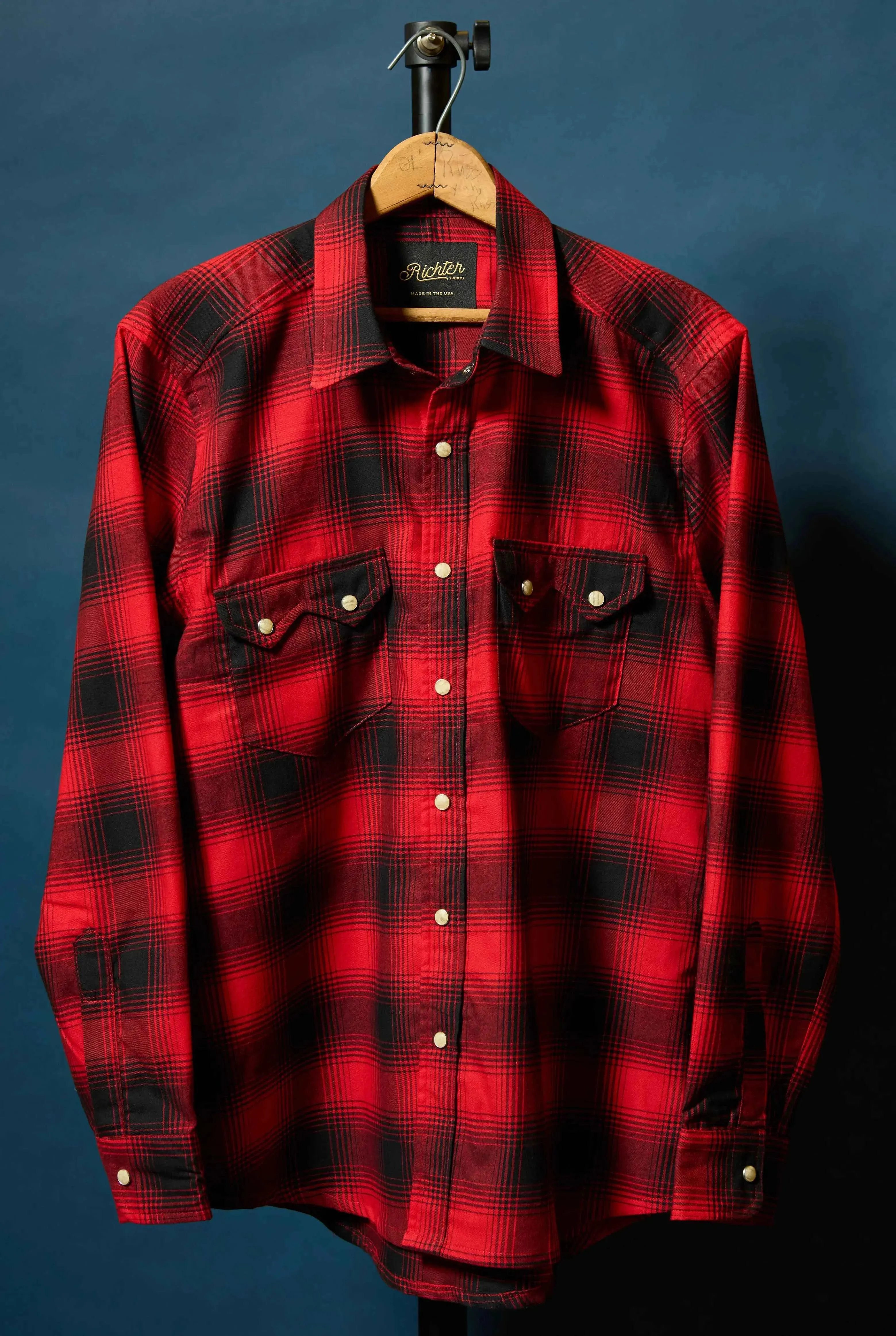 Alpine Super Soft Western Flannel in Red & Black Plaid sold by Richter Goods product image thumbnail 3