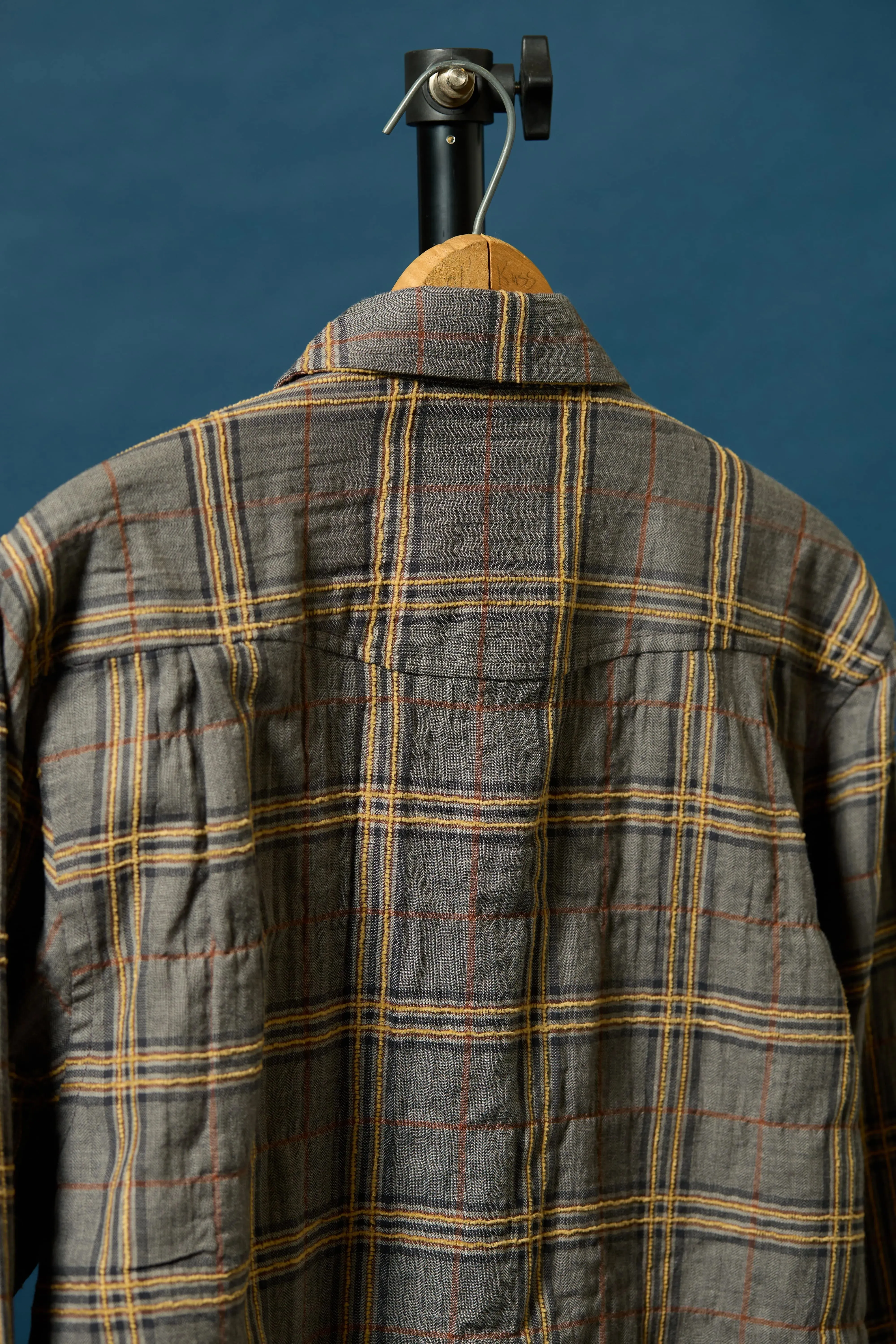 Chenille Stripe Grey Plaid sold by Richter Goods product image thumbnail 2