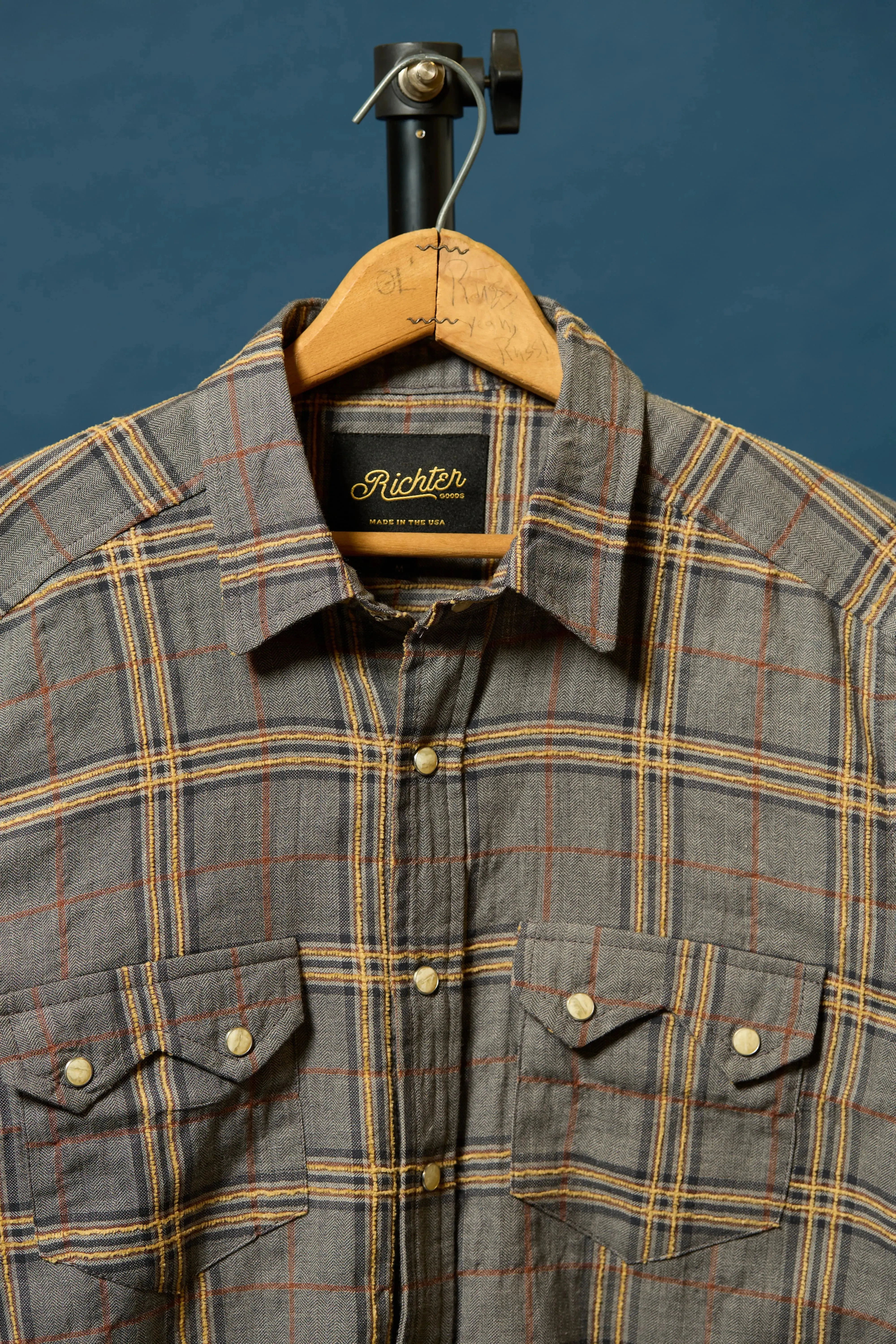 Chenille Stripe Grey Plaid sold by Richter Goods