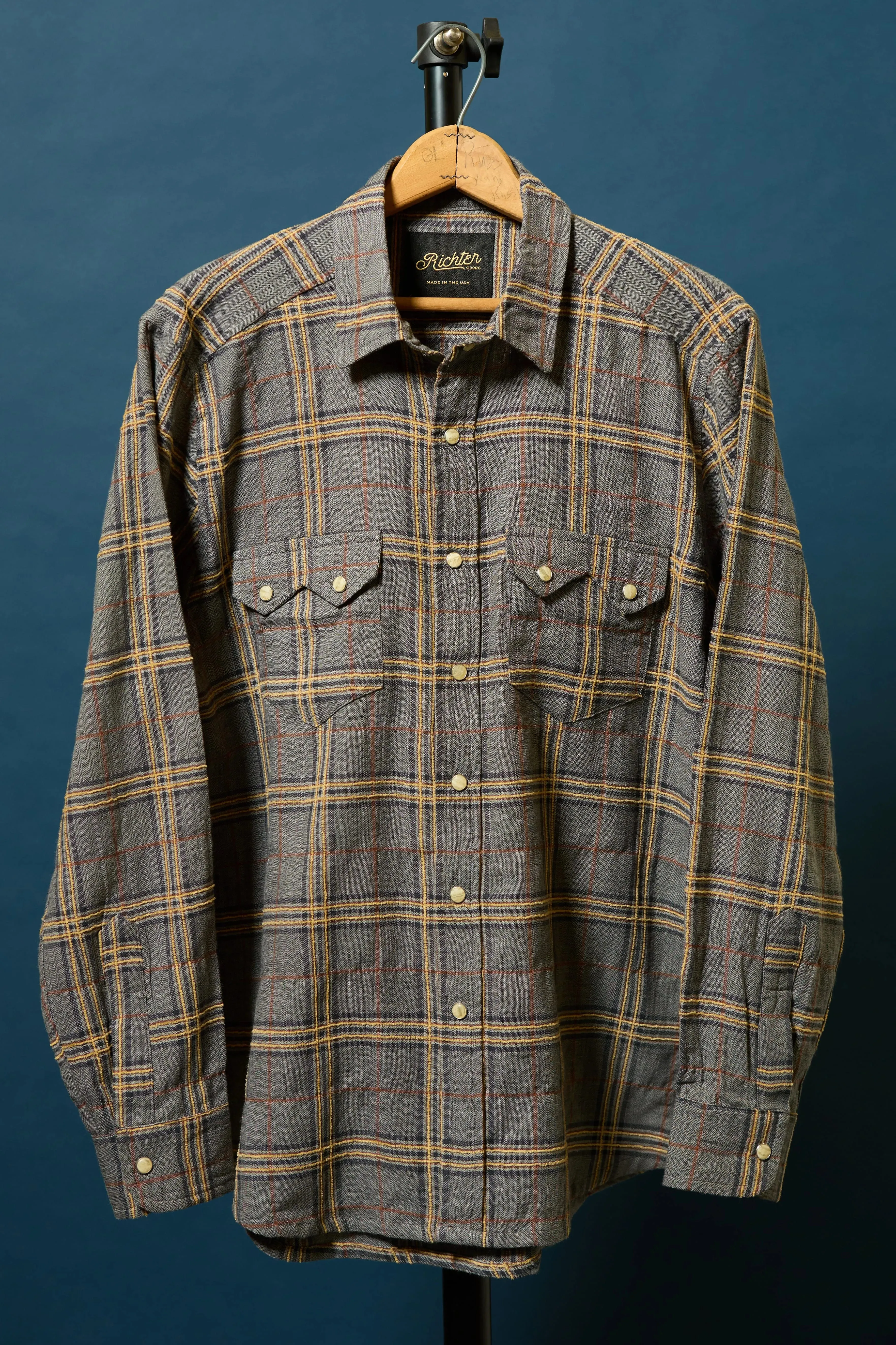 Chenille Stripe Grey Plaid sold by Richter Goods product image thumbnail 3