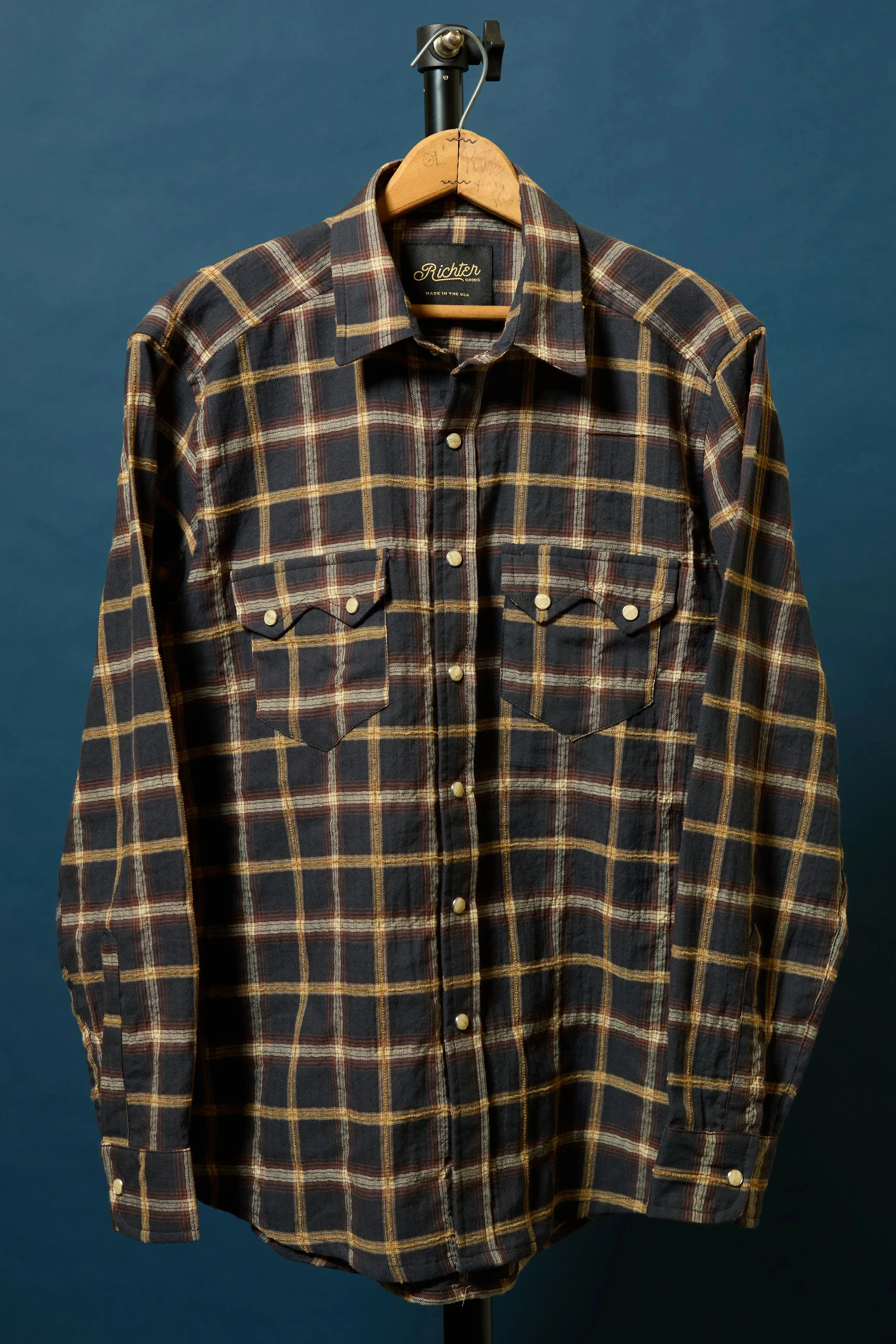 Chenille Stripe in Charcoal Plaid sold by Richter Goods product image thumbnail 3