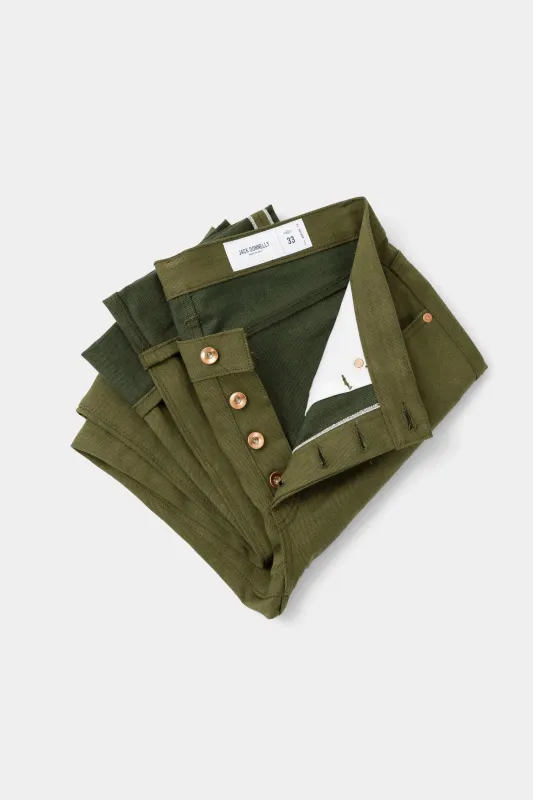 Jack Donnelly - Nihon Menpu Selvedge Denim Green Pants sold by Richter Goods
