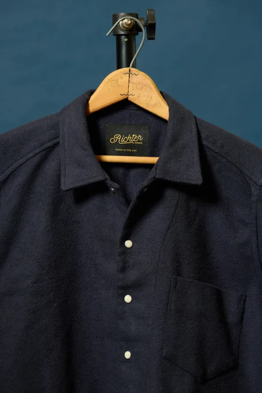 Western Chore Coat in Navy Blue made by Richter Goods