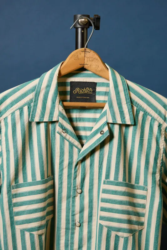 Striped Sandy Cotton and Linen Blend sold by Richter Goods