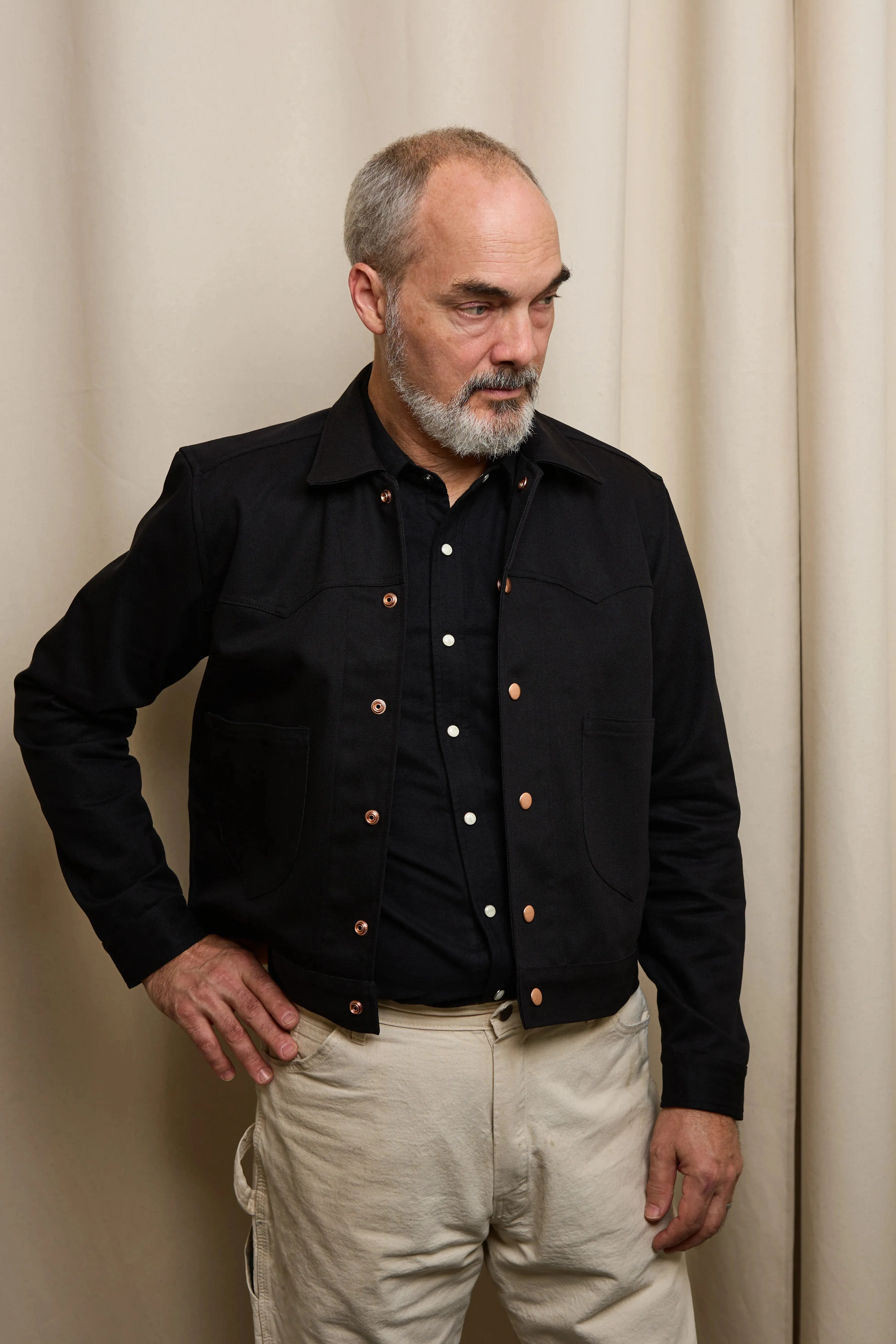 Terlingua Trucker Jacket in Black sold by Richter Goods