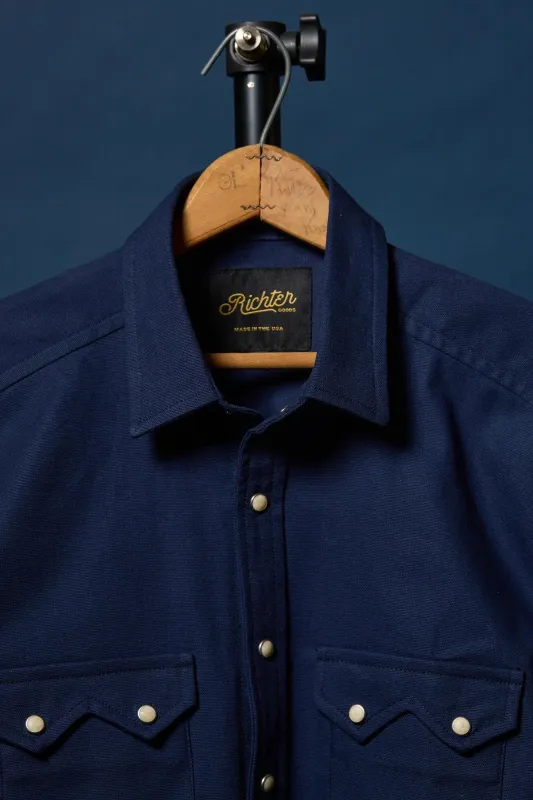 Duck Canvas Weekday Western in Sawtooth Navy Blue sold by Richter Goods