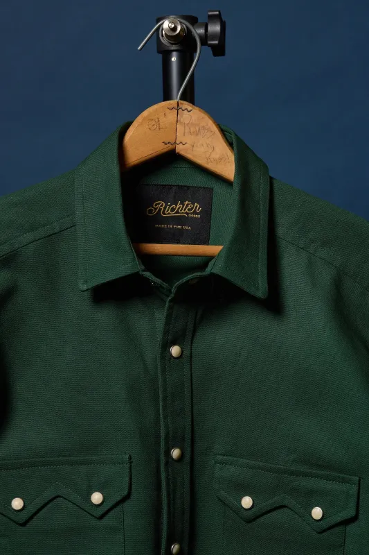 Duck Canvas Weekday Western in Sawtooth Malachite sold by Richter Goods