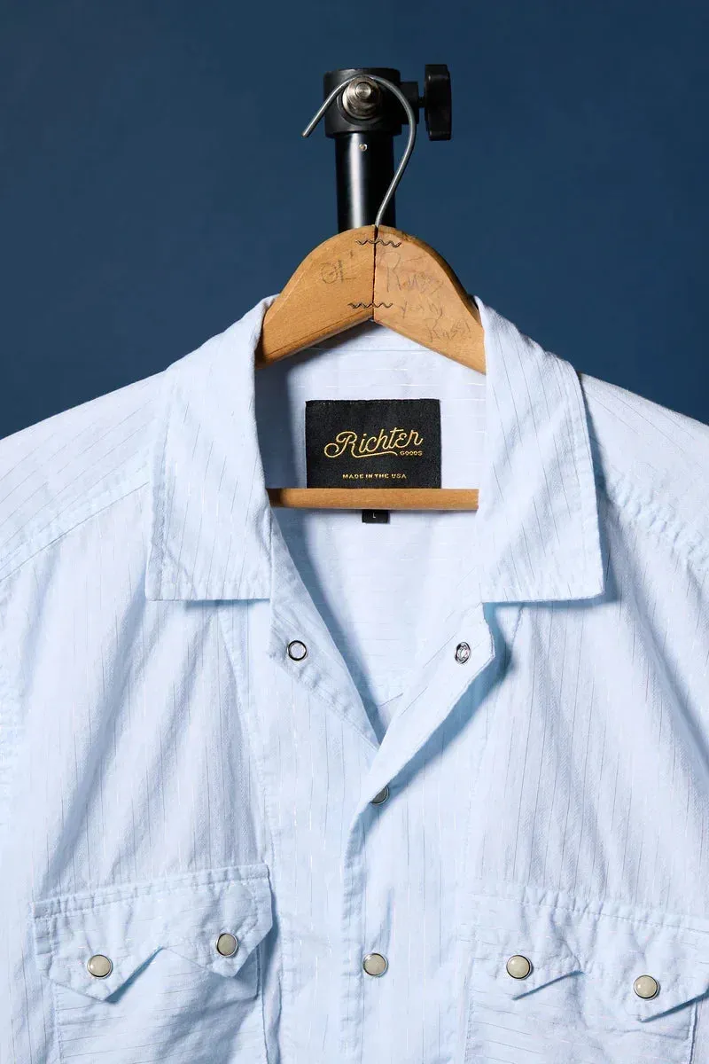 Western Lurex in Light Blue sold by Richter Goods