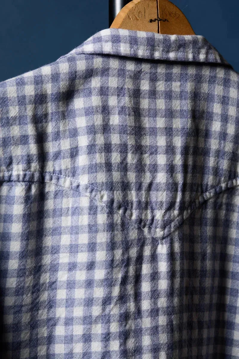 Merino Wool in Blue & White Gingham sold by Richter Goods product image thumbnail 3