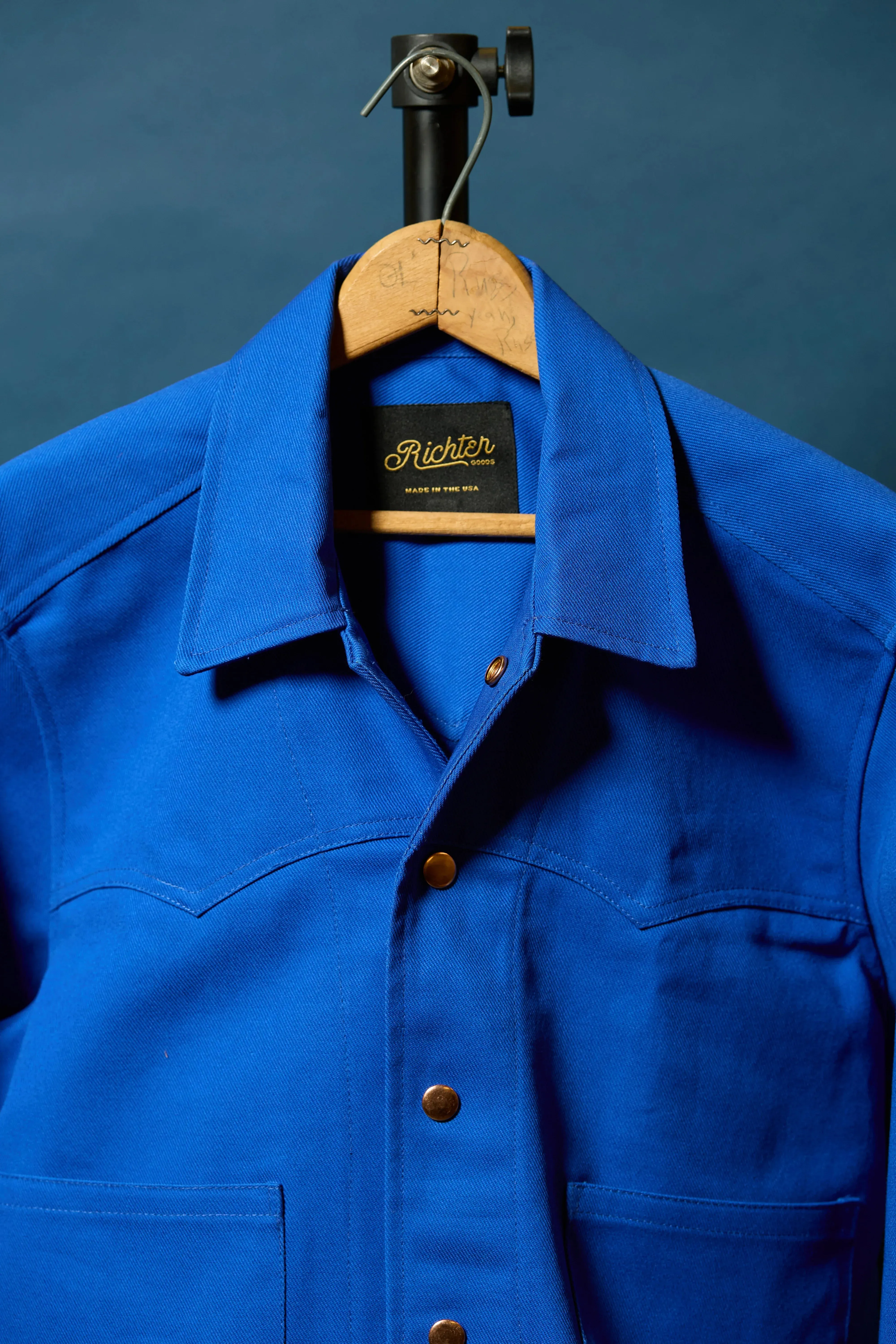 Terlingua Trucker Jacket in Electric Blue sold by Richter Goods