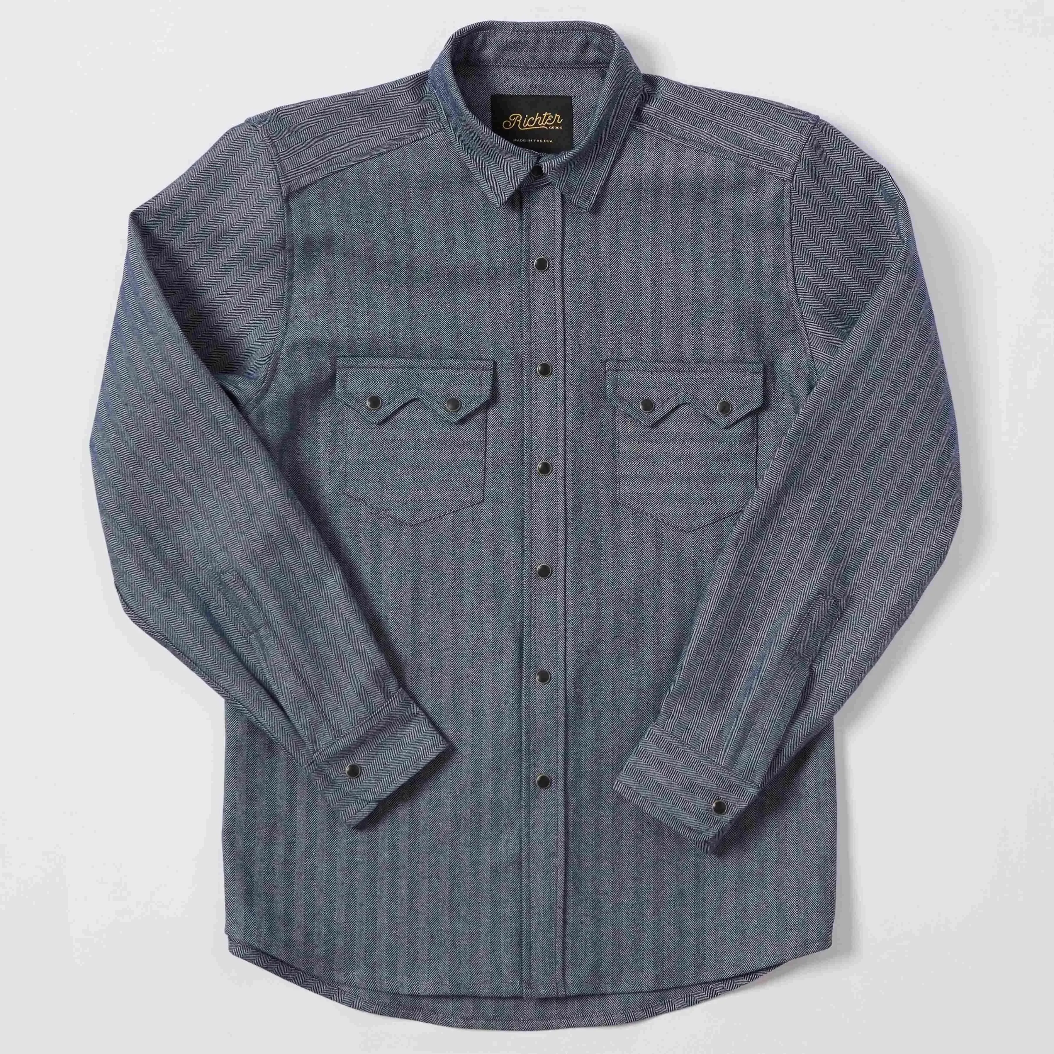 Sunset Route in Herringbone Denim sold by Richter Goods