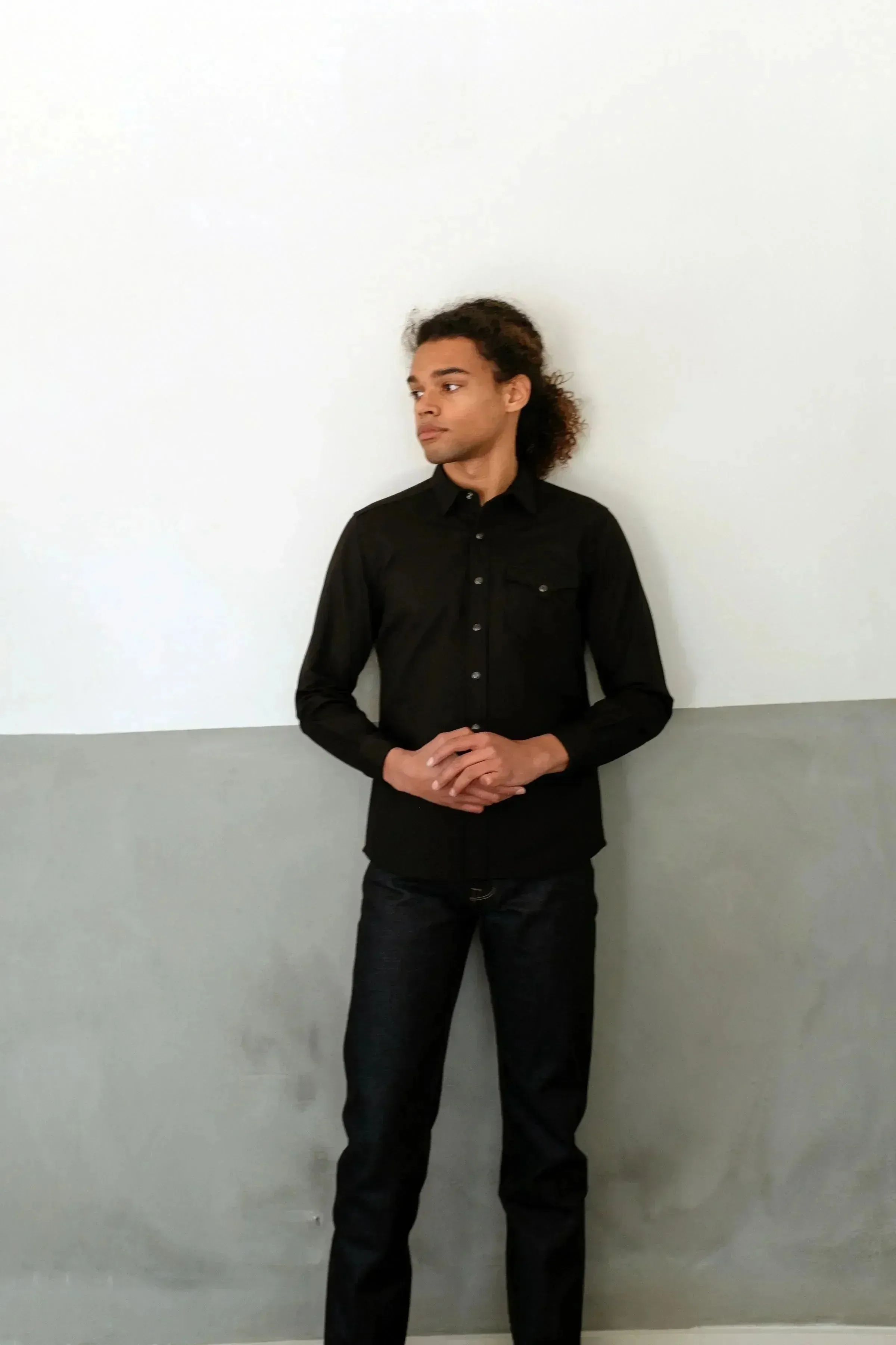 Penwald Dobby in Asphalt Black sold by Richter Goods