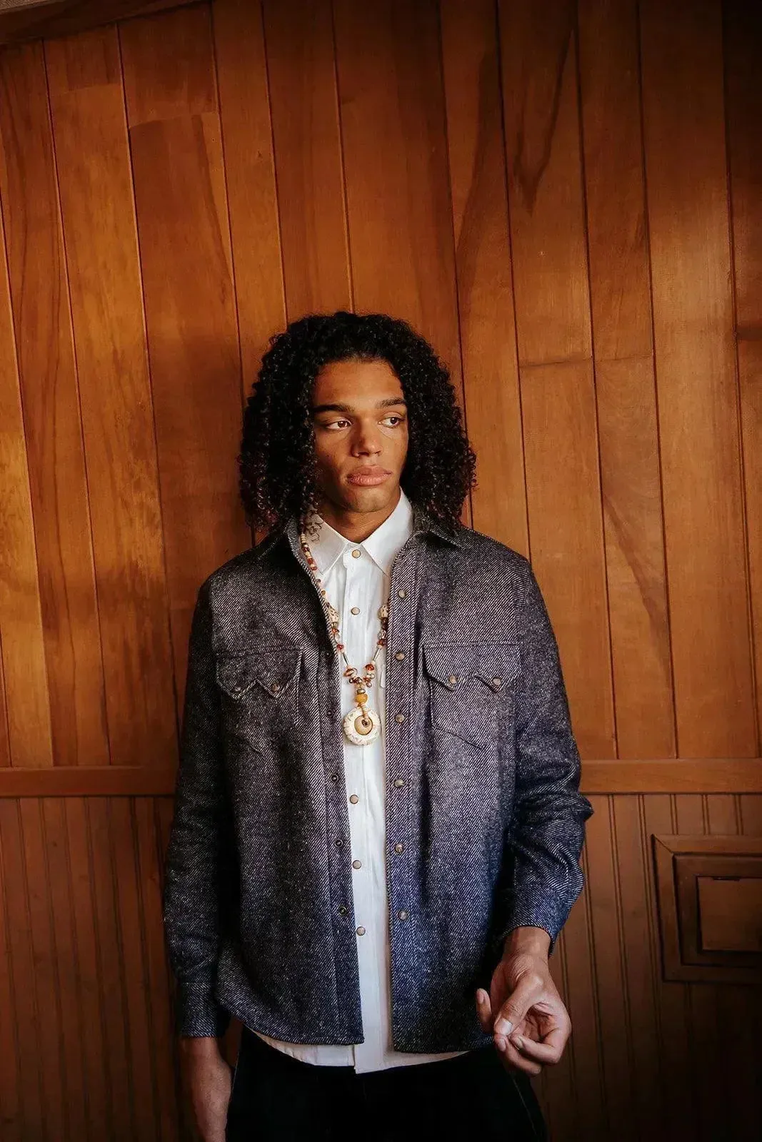 Men's Shacket- Sabertooth Flannel Overshirt in Navy Blue sold by Richter Goods