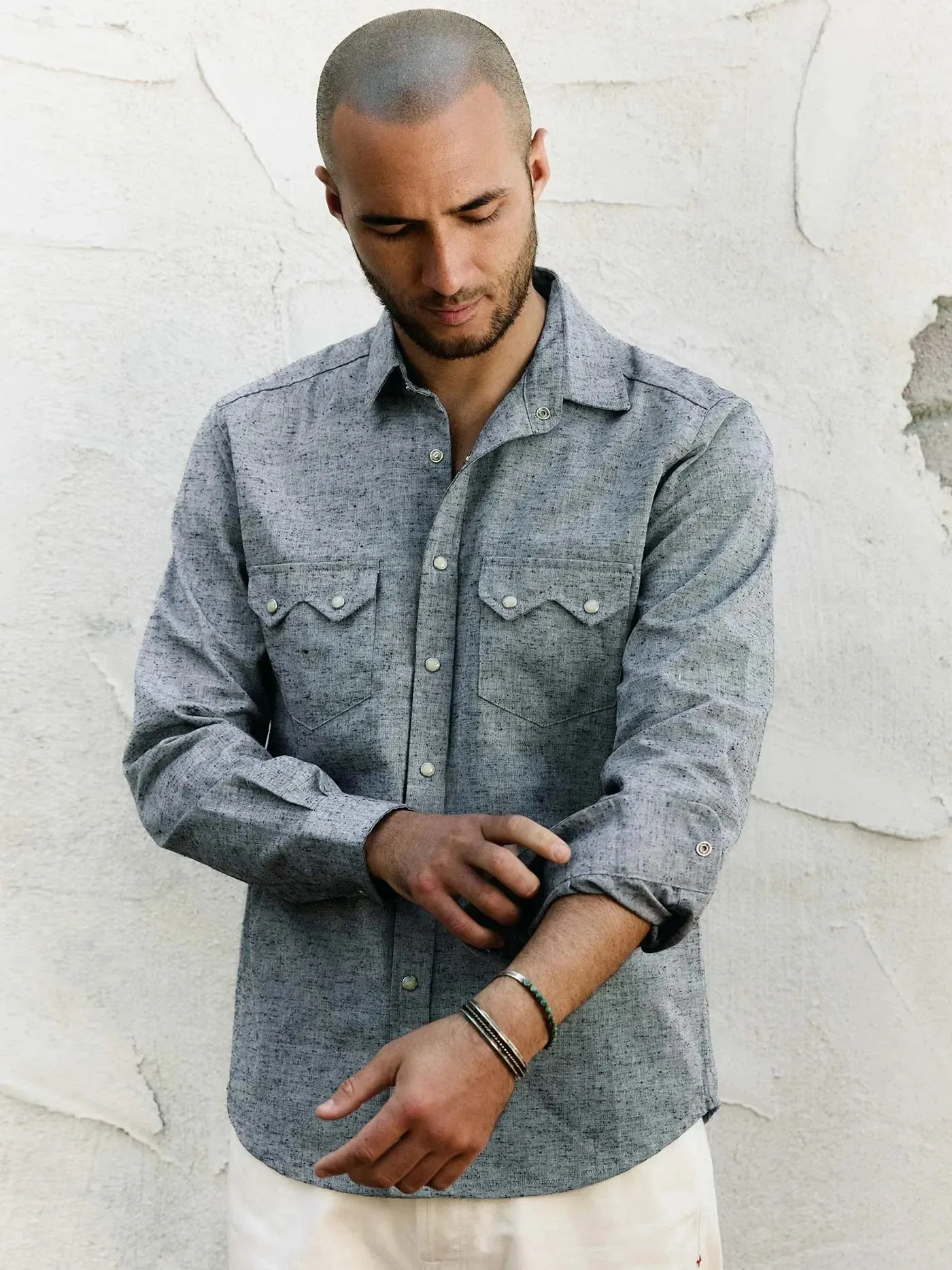 i+w x richter goods sawtooth nep pearl snap sold by Richter Goods product image thumbnail 4