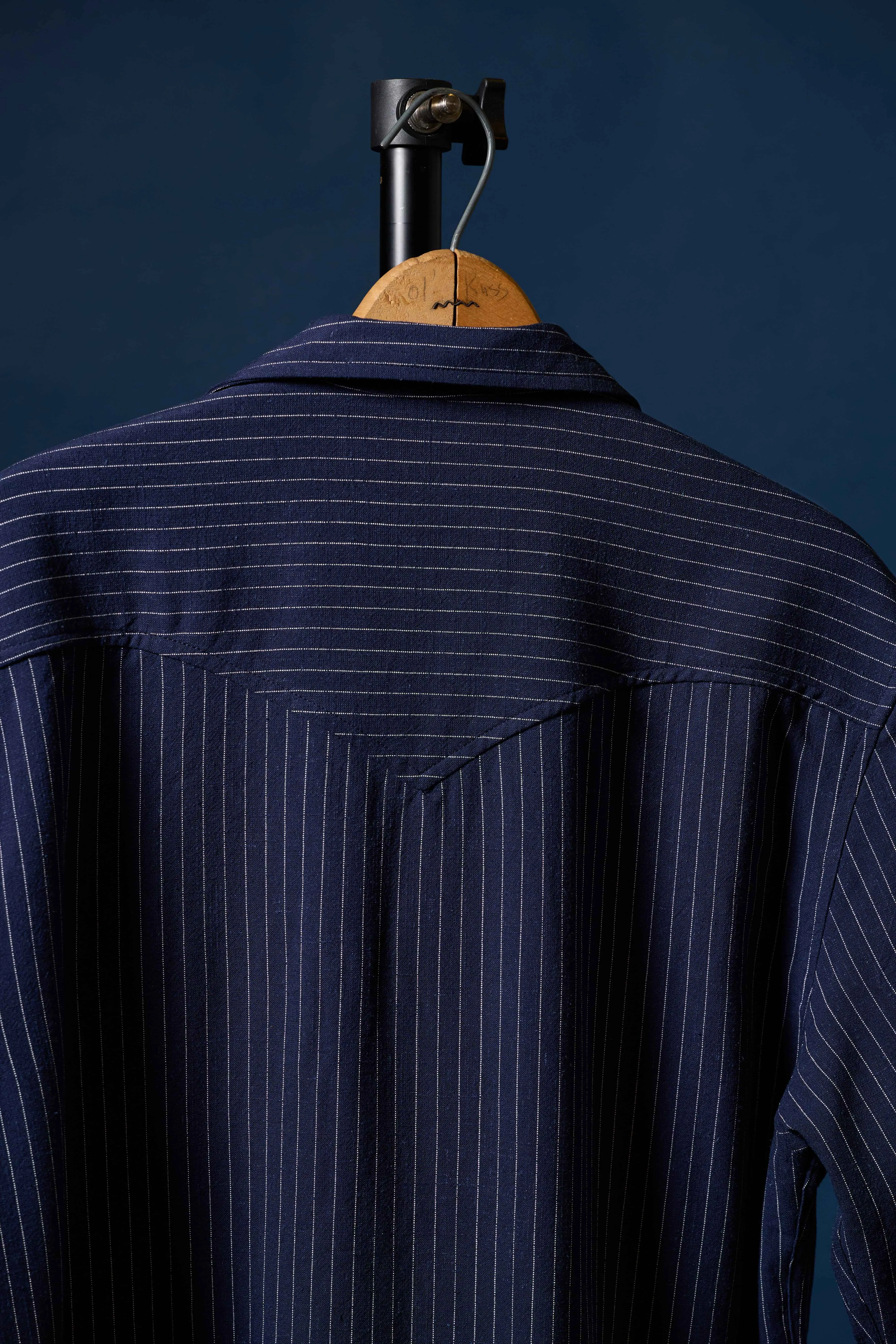 Navy Pinstripe Linen sold by Richter Goods product image thumbnail 3