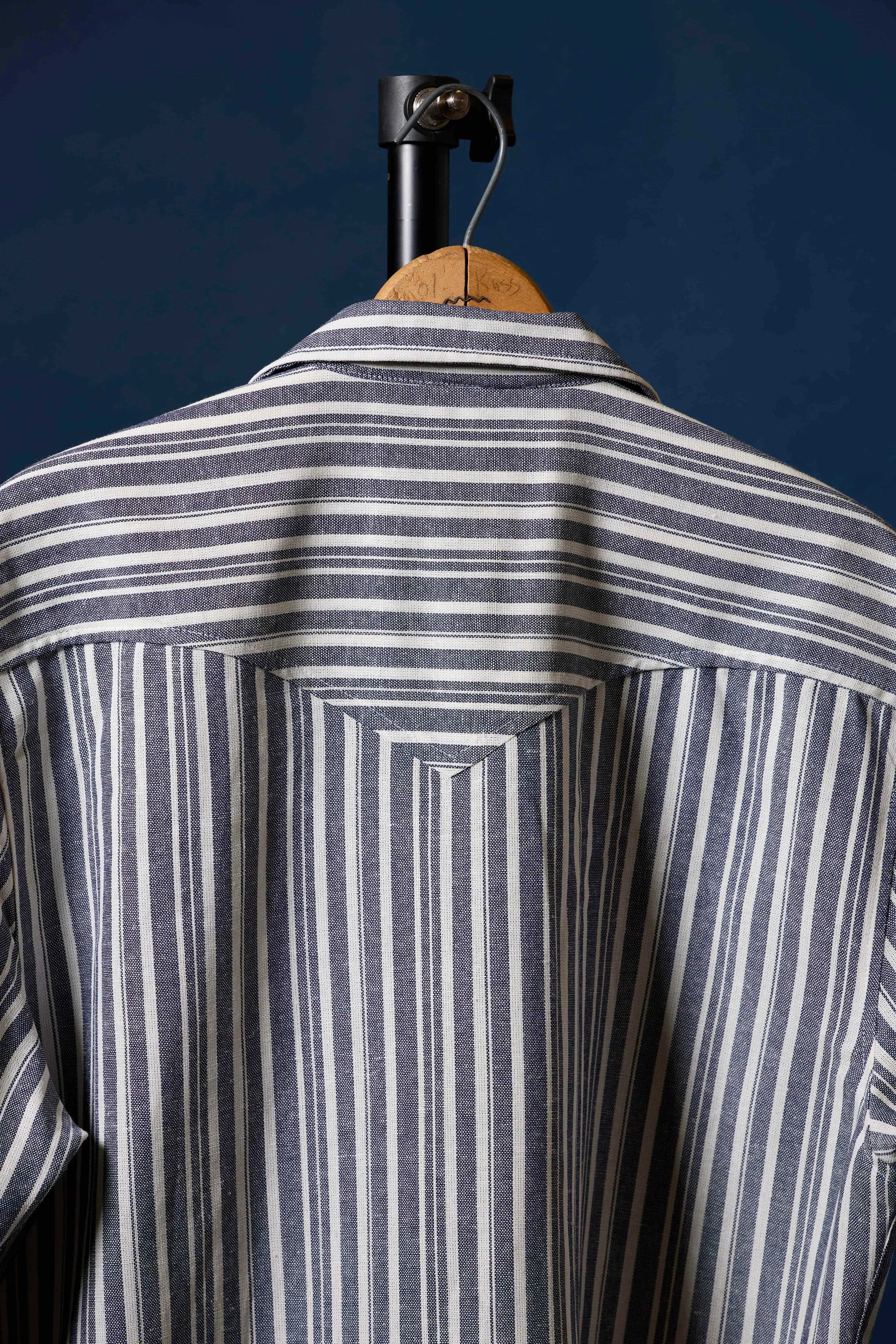 Balmorhea Linen in Blue and White Stripe sold by Richter Goods product image thumbnail 3