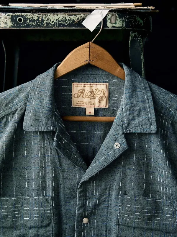 i+w x richter goods hanten stripe pearl snap sold by Richter Goods