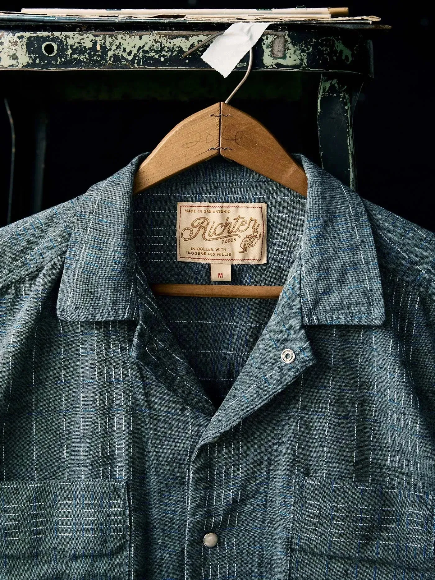 i+w x richter goods hanten stripe pearl snap sold by Richter Goods