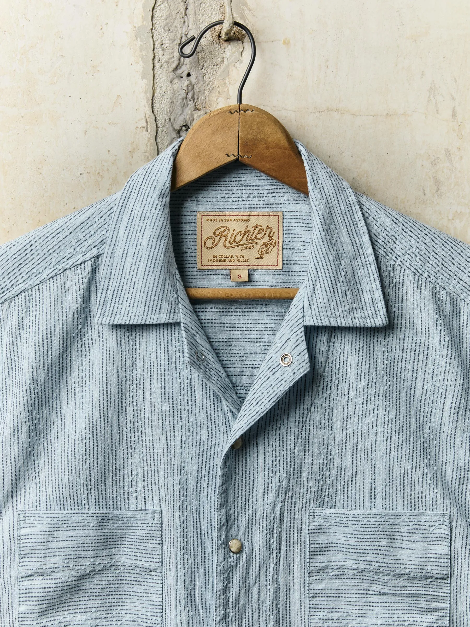 i+w x richter goods hanten weave pearl snap sold by Richter Goods product image thumbnail 4
