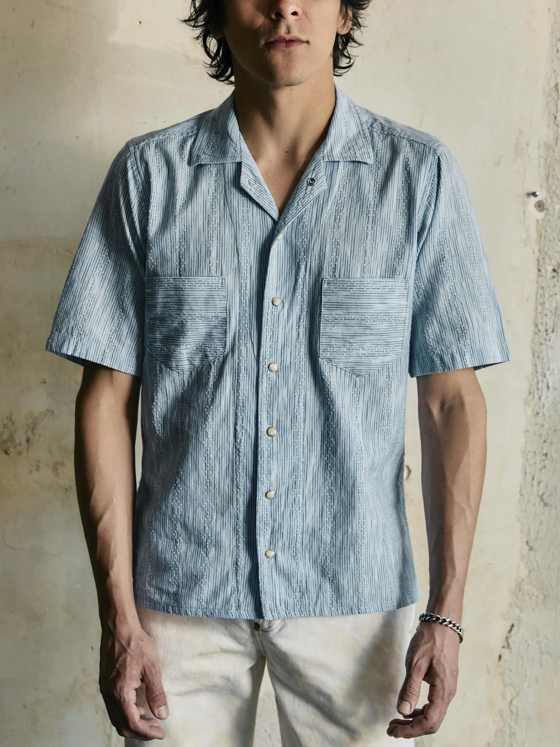 i+w x richter goods hanten weave pearl snap sold by Richter Goods