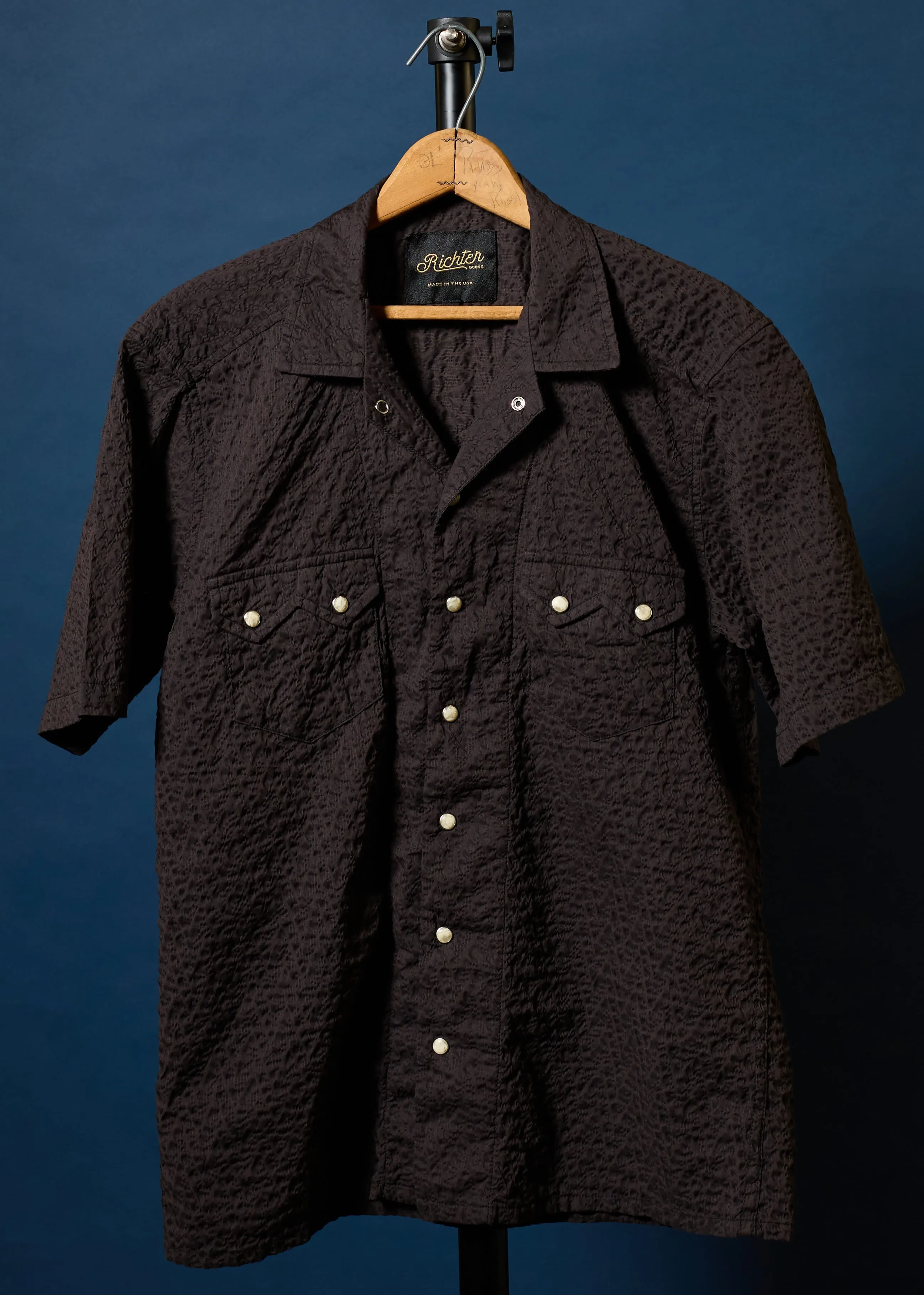 Salado Seersucker in Chevron Charcoal sold by Richter Goods product image thumbnail 2
