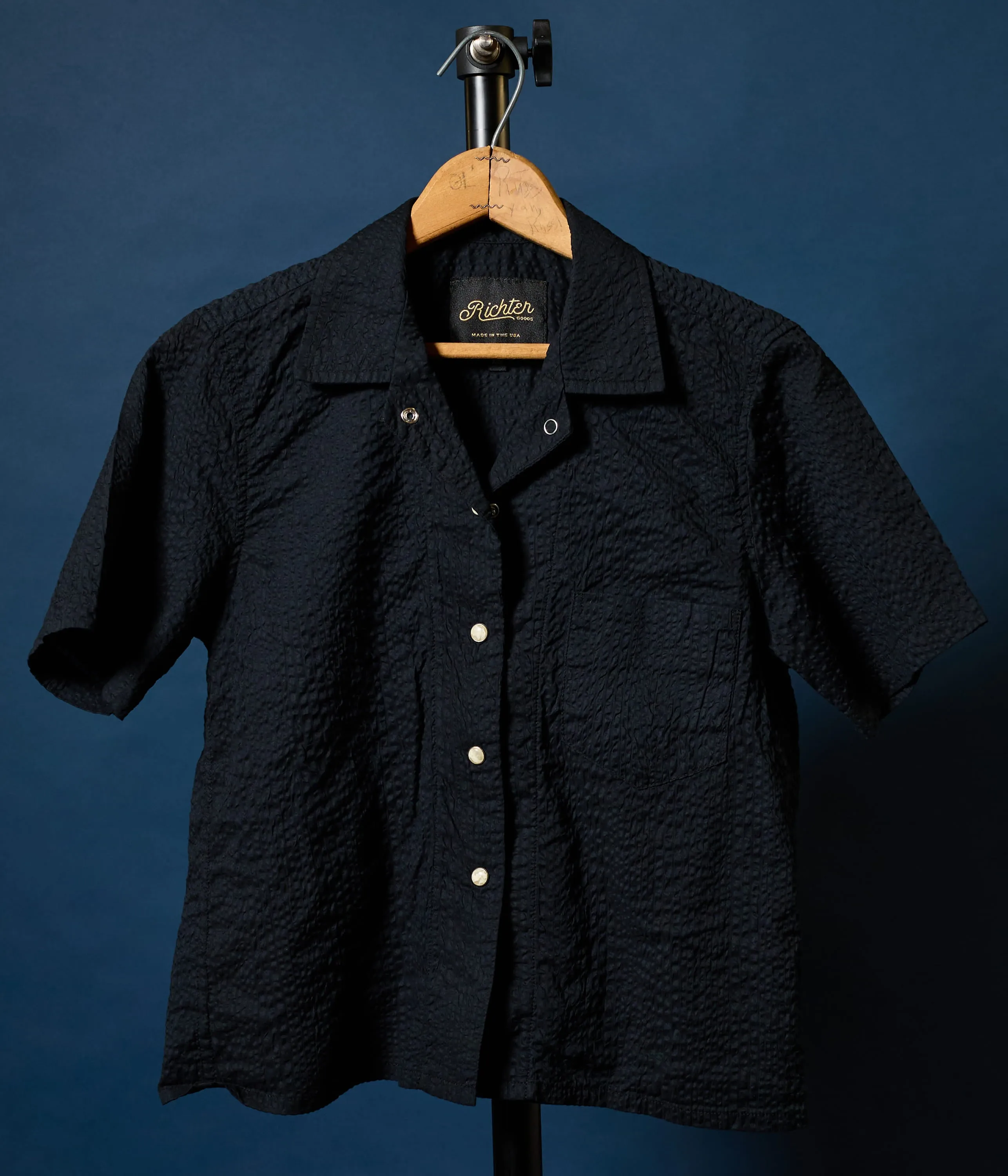 Salado Seersucker in Midnight Black sold by Richter Goods product image thumbnail 2