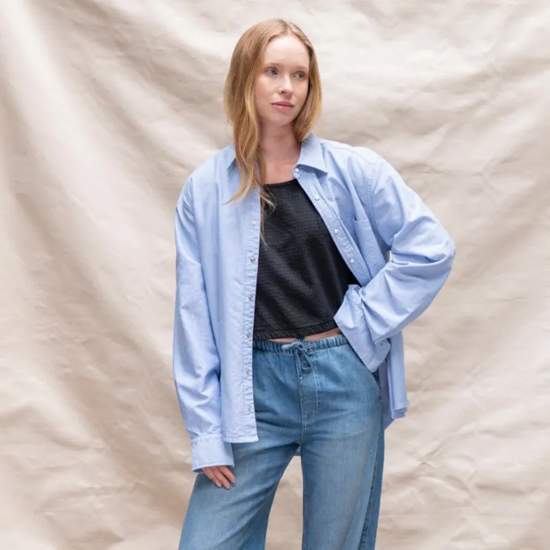 Frances Blue Western Oxford made by Richter Goods