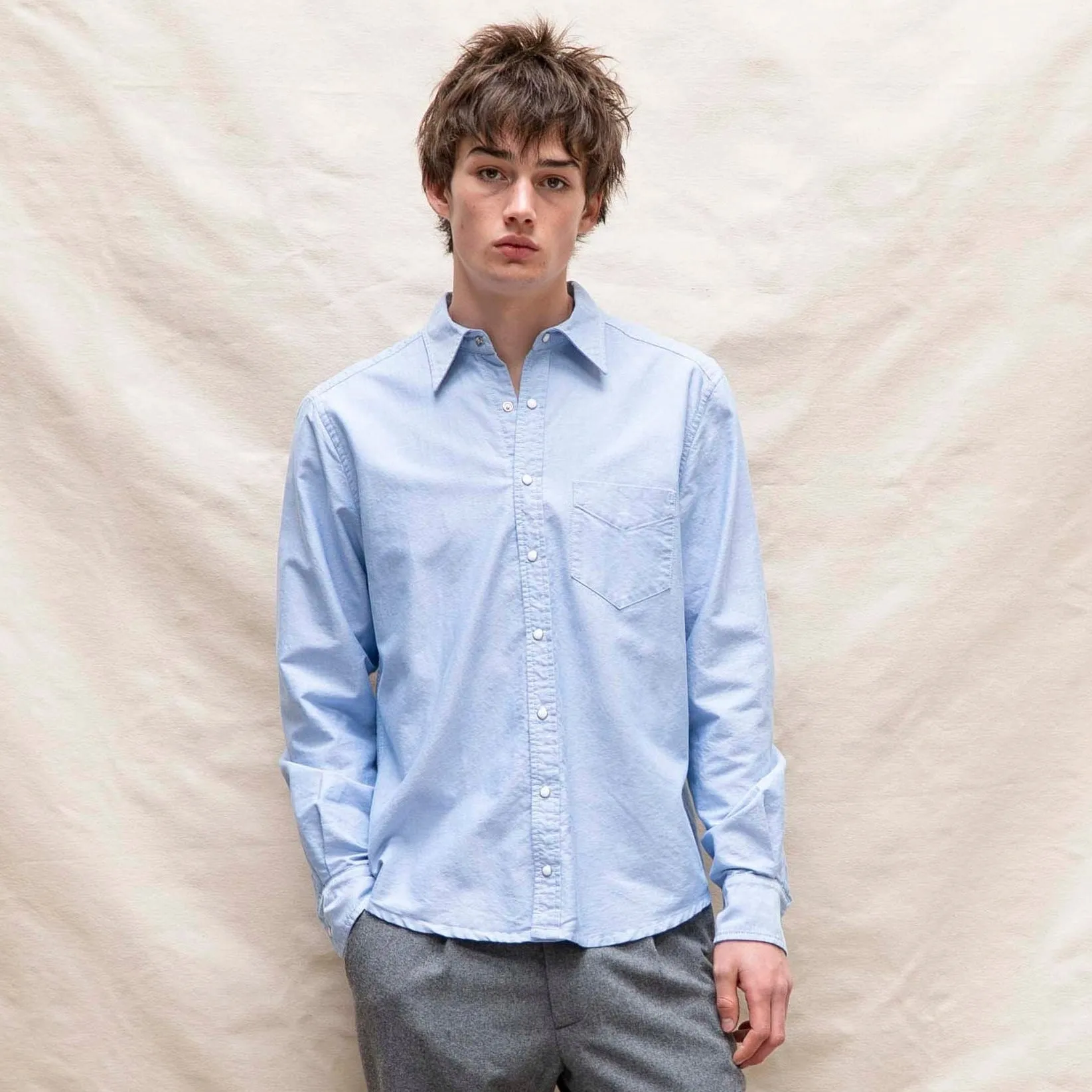 Frances Blue Western Oxford sold by Richter Goods