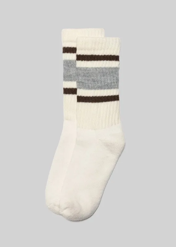 The Retro Stripe: Grey heather/brown / One Size made by American Trench