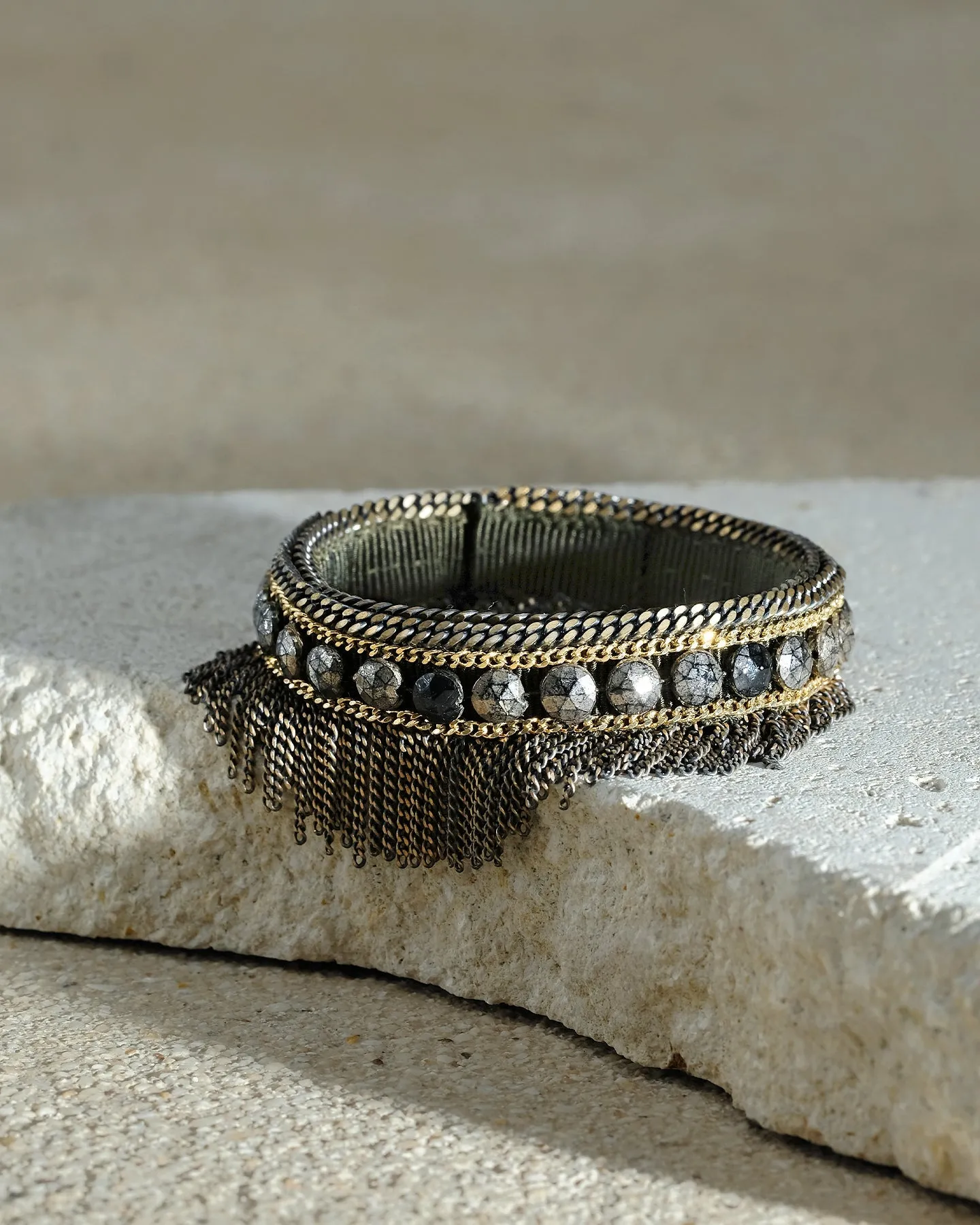 1M014 DOUBLE WRAP BRACELET | KAKI sold by Marie Laure Chamorel product image thumbnail 4
