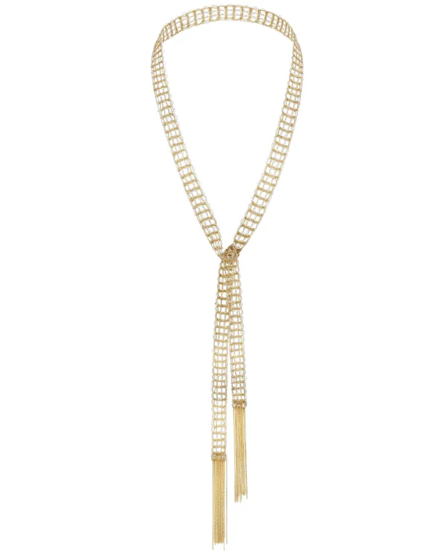 1M006 LARIAT NECKLACE | GOLD made by Marie Laure Chamorel