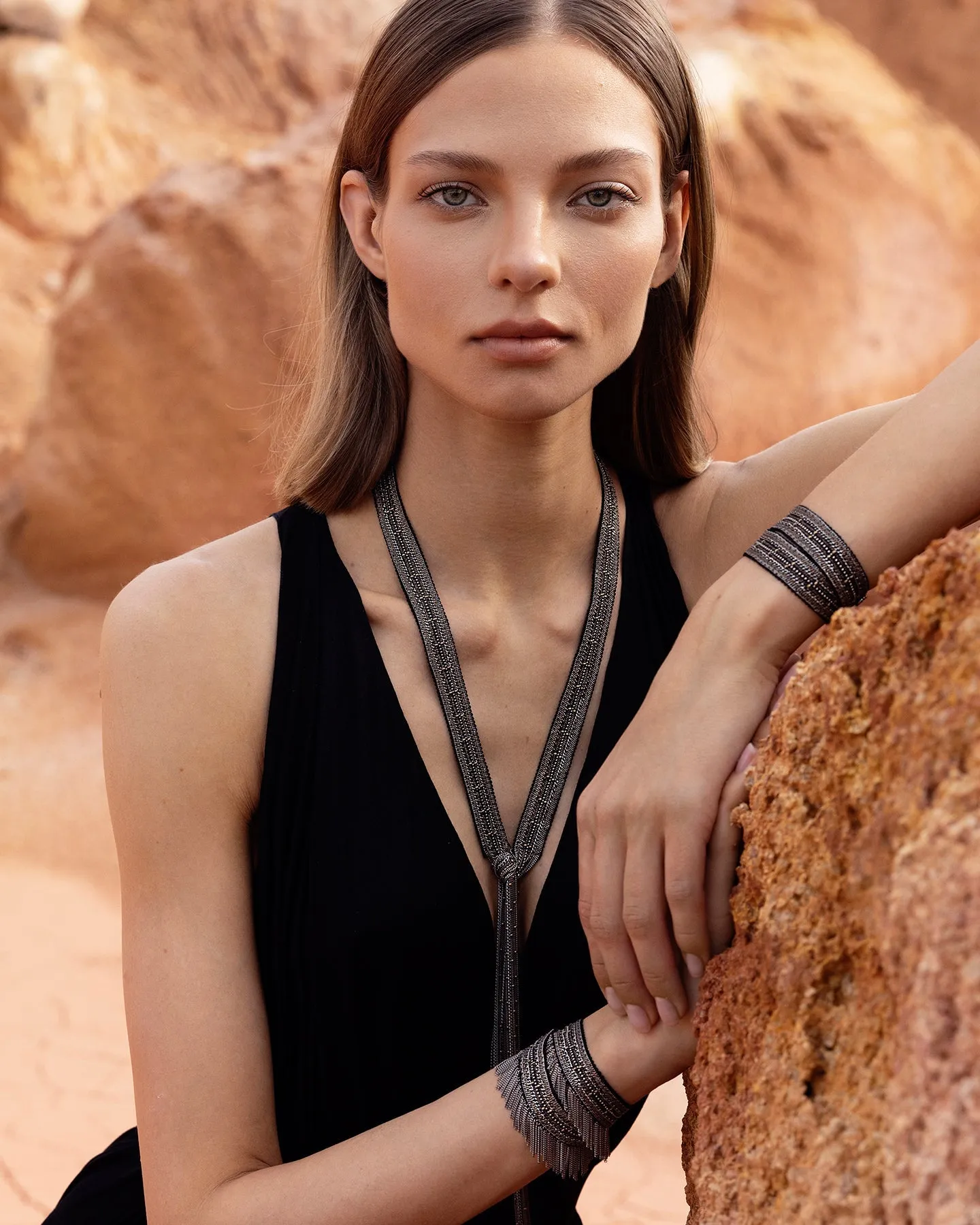 1L011 LONG NECKLACE | BLACK RUTHENIUM sold by Marie Laure Chamorel product image thumbnail 2